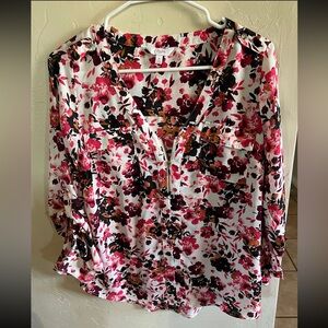 Women's Candies Floral Blouse Medium